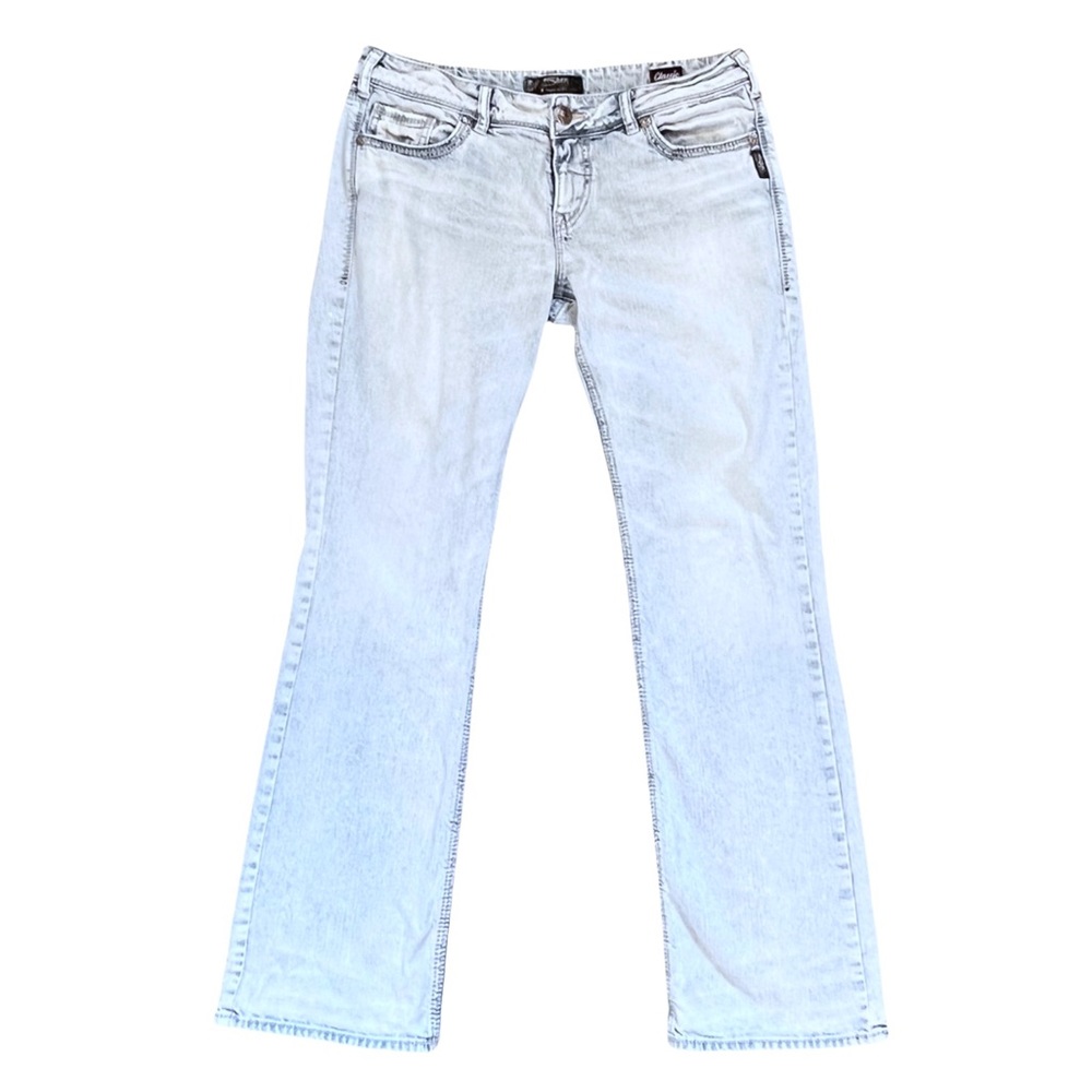 Silver Jean Co. Suki Mid Rise Slim Boot Cut Light Wash Women’s Jeans size 33/16